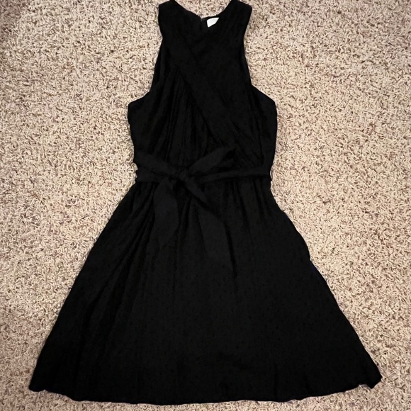 Loft Petite Black Crossover Halter Dress - Picture 6 of 7